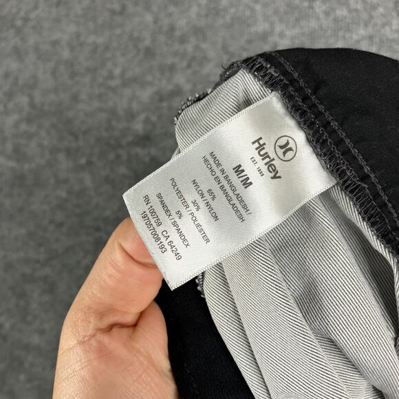 Hurley Jogger Pants Mens Size M Black Drawstring Elastic Waist Casual Athletic - Picture 7 of 10